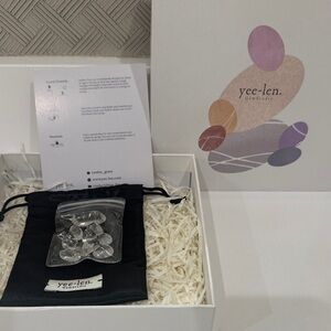 Yee-Len set of clear quartz tumbled crystals NEW